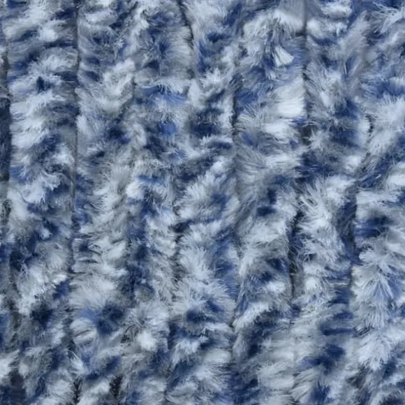Insektgardin 100 x 220 cm blå hvid og sølvfarvet - Insektgardin - Insektgardiner - Home & Living