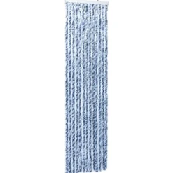 Insektgardin 56 x 185 cm blå hvid og sølvfarvet - Insektgardin - Insektgardiner - Home & Living