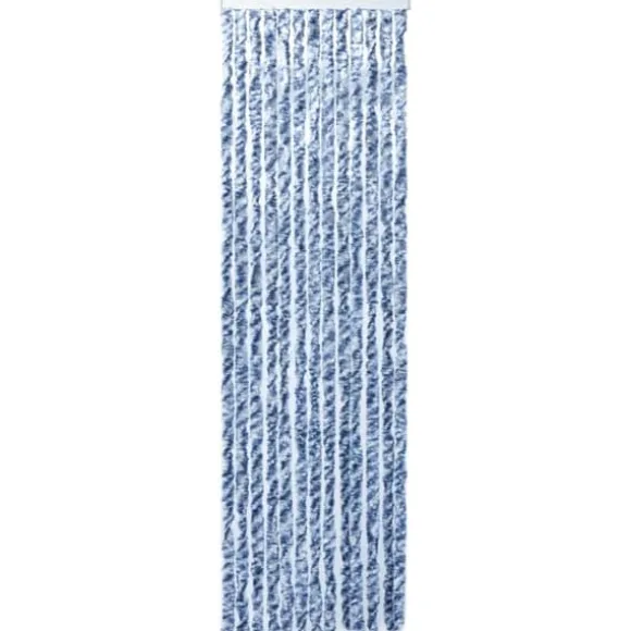 Insektgardin 56 x 185 cm blå hvid og sølvfarvet - Insektgardin - Insektgardiner - Home & Living