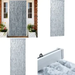 Insektgardin 90 x 220 cm hvid og grå - Insektgardin - Insektgardiner - Home & Living