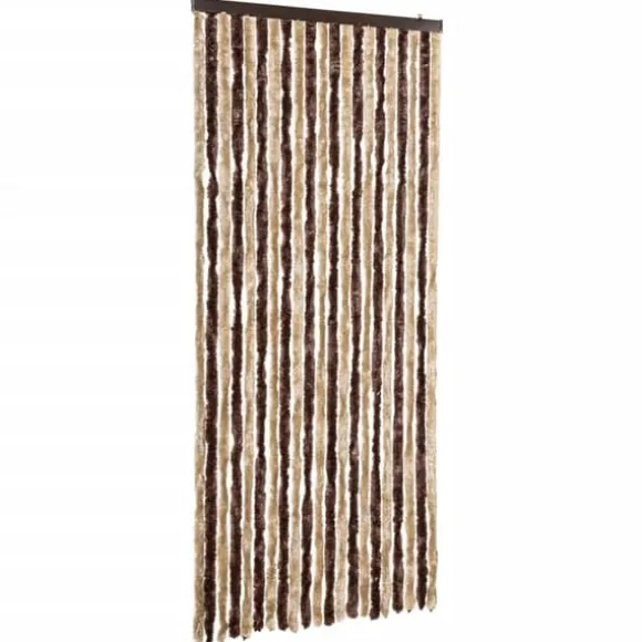 Insektgardin i chenille - Beskyt mod insekter | Farve: Beige og lysebrun | Størrelse: 90 x 220 cm