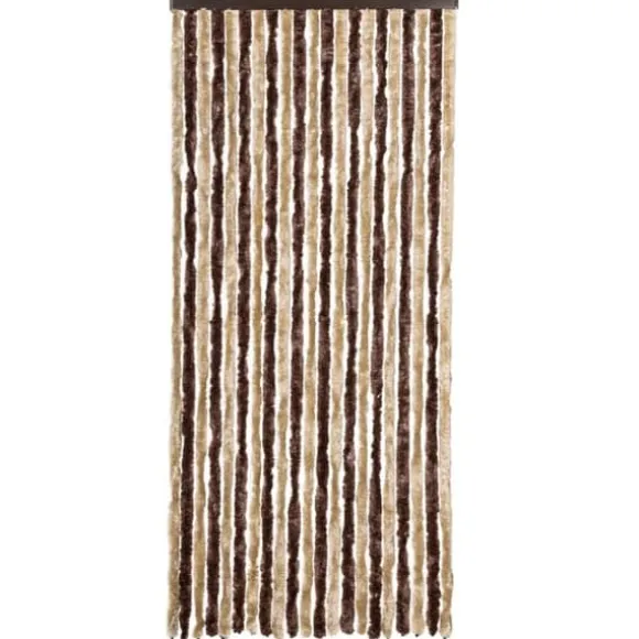 Insektgardin i chenille - Beskyt mod insekter | Farve: Beige og lysebrun | Størrelse: 90 x 220 cm