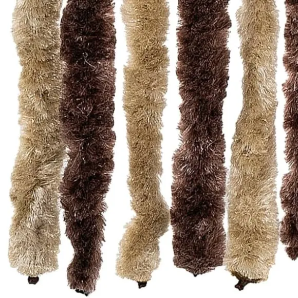 Insektgardin i chenille - Beskyt mod insekter | Farve: Beige og lysebrun | Størrelse: 90 x 220 cm