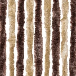 Insektgardin i chenille - Beskyt mod insekter | Farve: Beige og lysebrun | Størrelse: 90 x 220 cm