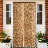 Insektgardin i chenille - Beskyt mod insekter | Størrelse: 100x220 cm | Farve: Okker og hvid