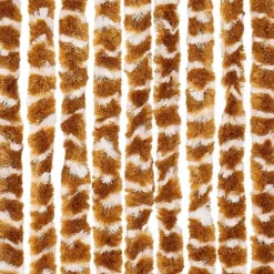 Insektgardin i chenille - Beskyt mod insekter | Størrelse: 100x220 cm | Farve: Okker og hvid