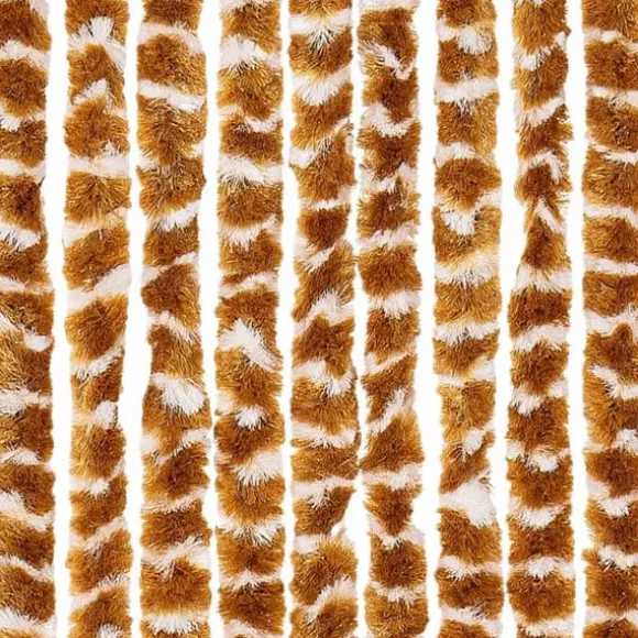 Insektgardin i chenille - Beskyt mod insekter | Størrelse: 100x220 cm | Farve: Okker og hvid