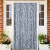 Insektgardin i chenille - Beskytter mod insekter | Farve: Blå og hvid | Størrelse: 118x200 cm