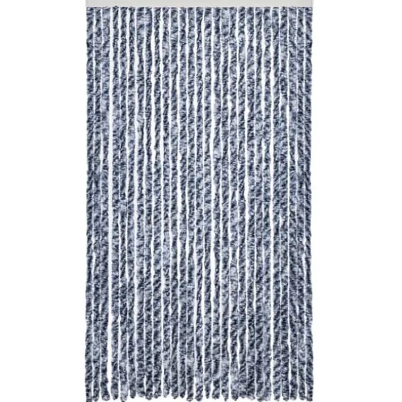 Insektgardin i chenille - Beskytter mod insekter | Farve: Blå og hvid | Størrelse: 118x200 cm
