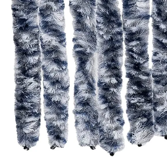Insektgardin i chenille - Beskytter mod insekter | Farve: Blå og hvid | Størrelse: 118x200 cm