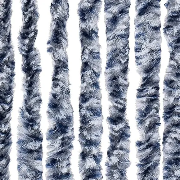 Insektgardin i chenille - Beskytter mod insekter | Farve: Blå og hvid | Størrelse: 118x200 cm