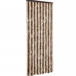 Insektgardin i chenille | Vandbestandigt og nemt at rengøre | Størrelse: 56x200 cm | Farve: Beige og lysebrun