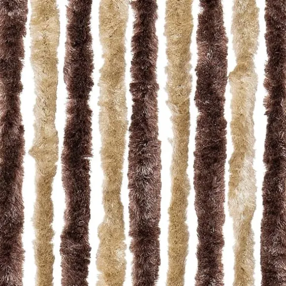 Insektgardin i chenille | Vandbestandigt og nemt at rengøre | Størrelse: 56x200 cm | Farve: Beige og lysebrun