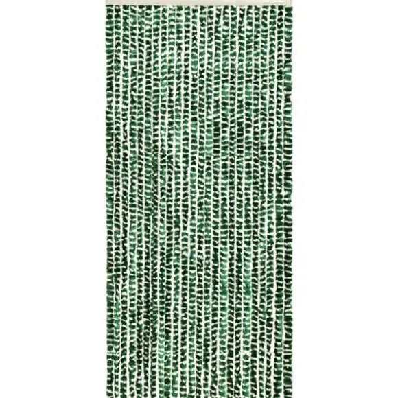 Insektgardin 100x220 cm chenille grøn og hvid - Insektgardin - Insektgardiner - Home & Living
