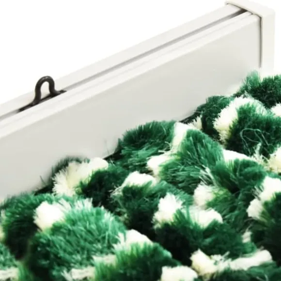 Insektgardin 100x220 cm chenille grøn og hvid - Insektgardin - Insektgardiner - Home & Living