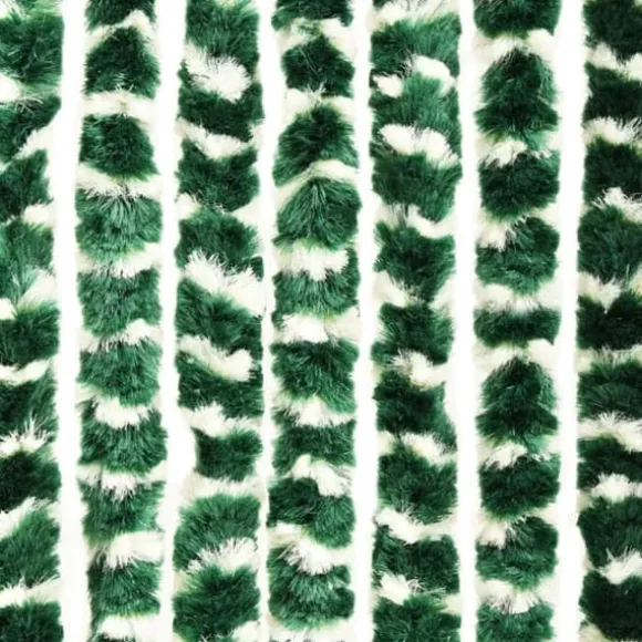 Insektgardin 100x220 cm chenille grøn og hvid - Insektgardin - Insektgardiner - Home & Living