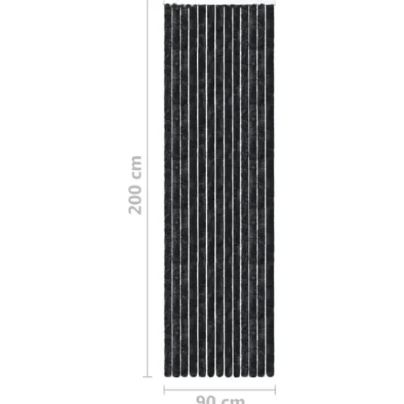 Insektgardin 90x200 cm chenille antracitgrå - Insektgardin - Insektgardiner - Home & Living