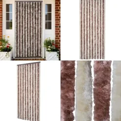 Insektgardin 90x200 cm chenille beige og lysebrun - Insektgardin - Insektgardiner - Home & Living
