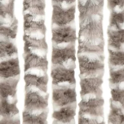 Insektgardin 100x220 cm chenille gråbrun og hvid - Insektgardin - Insektgardiner - Home & Living