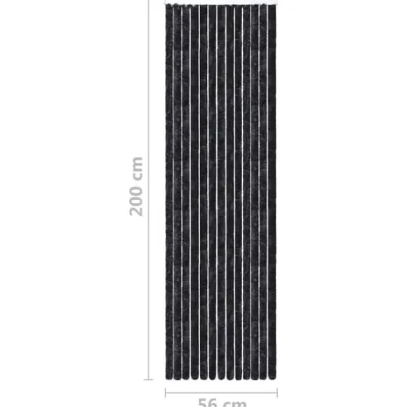 Insektgardin 56x200 cm chenille antracitgrå - Insektgardin - Insektgardiner - Home & Living