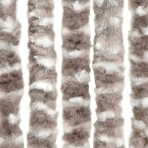 Insektgardin 90x220 cm chenille gråbrun og hvid - Insektgardin - Insektgardiner - Home & Living