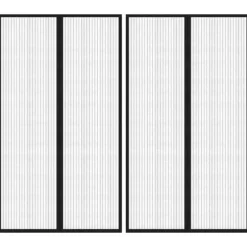 Insektnet til dør med magneter - 2 stk. | Farve: Sort | Størrelse: 200x80 cm