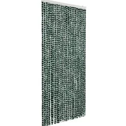 Insektsdraperi i chenille - Skydd mot insekter | Färg: Grön/Vit | Storlek: 100x220 cm