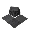 Interlocking Deck Fliser 10-Pak, 30x30 cm, Mørkegrå Plast til Terrasse, Holdbar og Vejrbestandig.