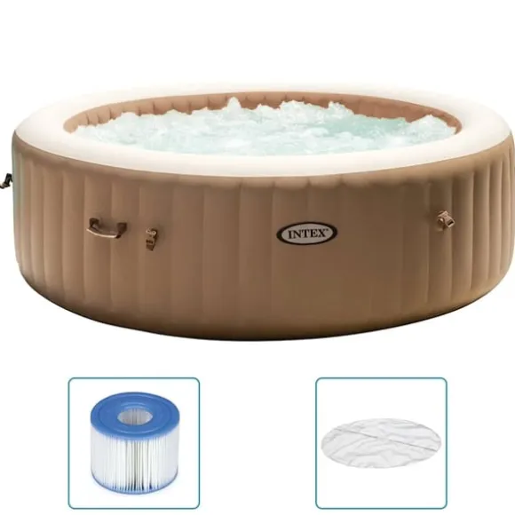 INTEX boblebad med massagefunktion PureSpa 216x71 cm 6 pers. rund