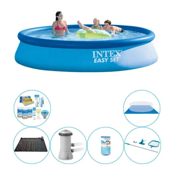 Intex Easy Set Rund 396x84 cm - 7 stk - Poolpakke
