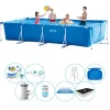 Intex Frame Pool Rektangulær 450x220x84 cm - Deluxe Pool Sæt