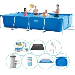 Intex Frame Pool Rektangulær 450x220x84 cm - 8 stk - Super Deal Pool
