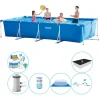 Intex Frame Pool Rektangulær 450x220x84 cm - Kombineret poolsæt