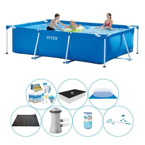 Intex Frame Pool Rektangulær 300x200x75 cm - Alt i 1 poolsæt