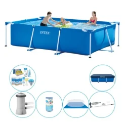 Intex Frame Pool Rektangulær 300x200x75 cm - Pool med tilbehør