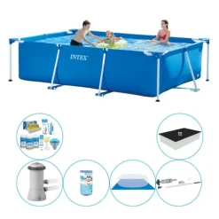 Intex Frame Pool Rektangulær 300x200x75 cm - Kombineret poolpakke