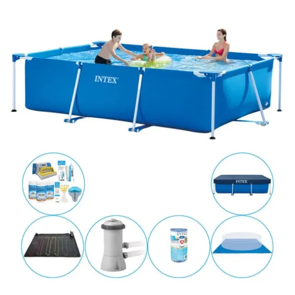 Intex Frame Pool Rektangulær 300x200x75 cm - Pool plus tilbehør