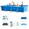 Intex Frame Pool Rektangulær 450x220x84 cm - Pool plus tilbehør