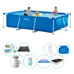 Intex Frame Pool Rektangulær 300x200x75 cm - Deluxe Pool Pakke