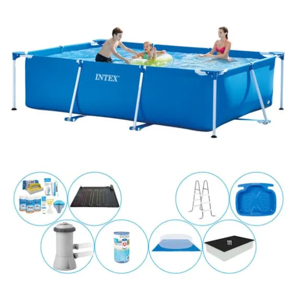 Intex Frame Pool Rektangulær 300x200x75 cm - Deluxe Pool Pakke