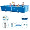 Intex Frame Pool Rektangulær 450x220x84 cm - Pool combo tilbud