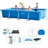 Intex Frame Pool Rektangulær 450x220x84 cm - Deluxe poolpakke