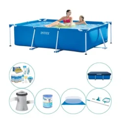 Intex Frame Pool Svømmebassin - 220 x 150 x 60 cm - Med tilbehør