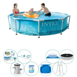 Intex Metalramme Rund Strand 305x76 cm - Deluxe Pool Sæt