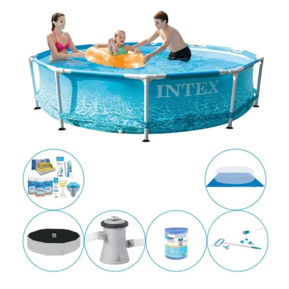 Intex Metalramme Rund Strand 305x76 cm - Kombi poolsæt