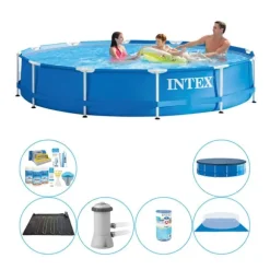 Intex Metalramme Rund 366x76 cm - Pool plus tilbehør