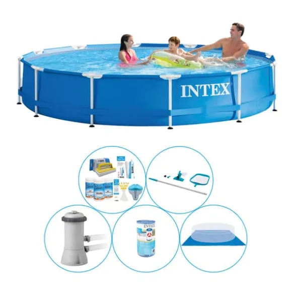 Intex Metalramme Rund 366x76 cm - 6 stk - Pool combo tilbud
