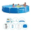 Intex Metalramme Rund 366x76 cm - 8 stk - Alt i 1 poolpakke