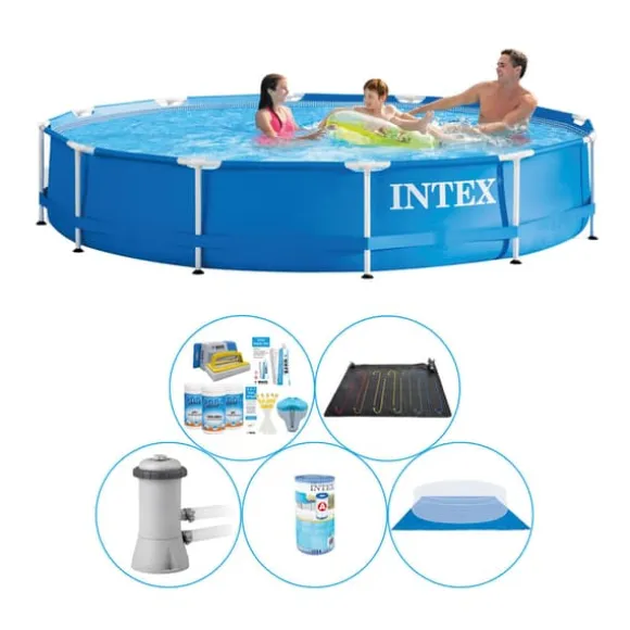 Intex Metalramme Rund 366x76 cm - 6 stk - Pool plus tilbehør