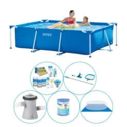 Intex ramme pool rektangulært 220x150x60 cm - 6 stk - Pool combo tilbud